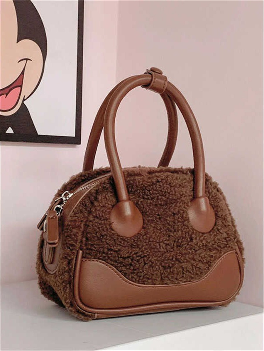 大人かわいい服 新作もこもこボア手提げバッグ斜め掛け上品レディース
