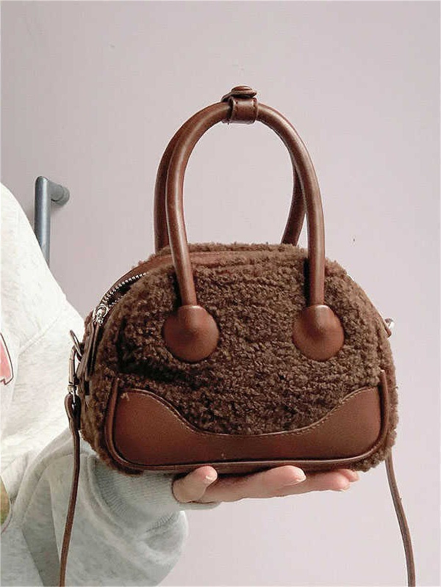 大人かわいい服 新作もこもこボア手提げバッグ斜め掛け上品レディース