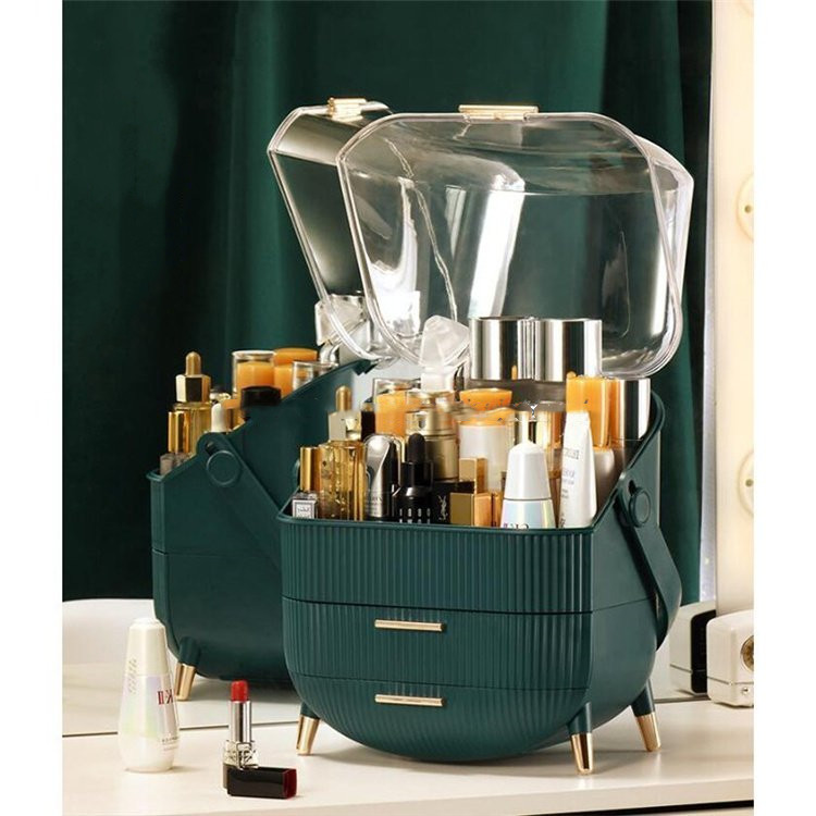 透明蓋付きメイクボックス多段引き出し収納