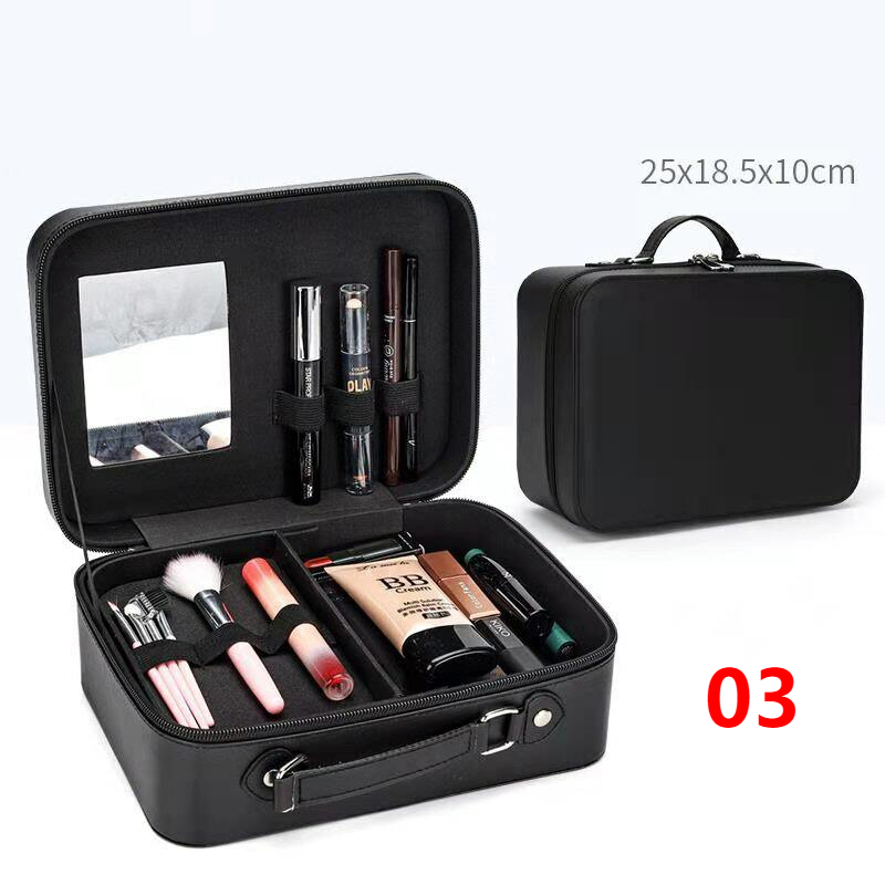 メイクボックス大容量鏡付き化粧収納ボックス