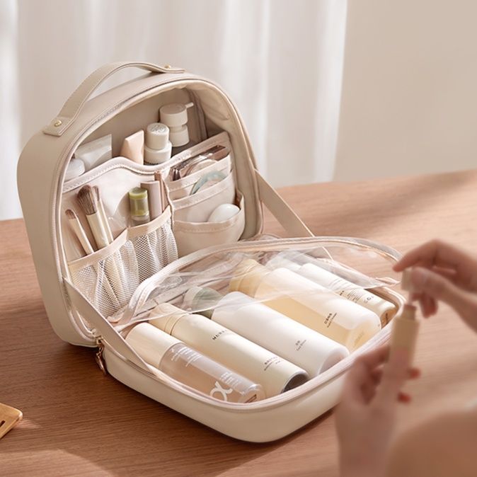 メイクボックス 上品シンプル収納コスメボックス