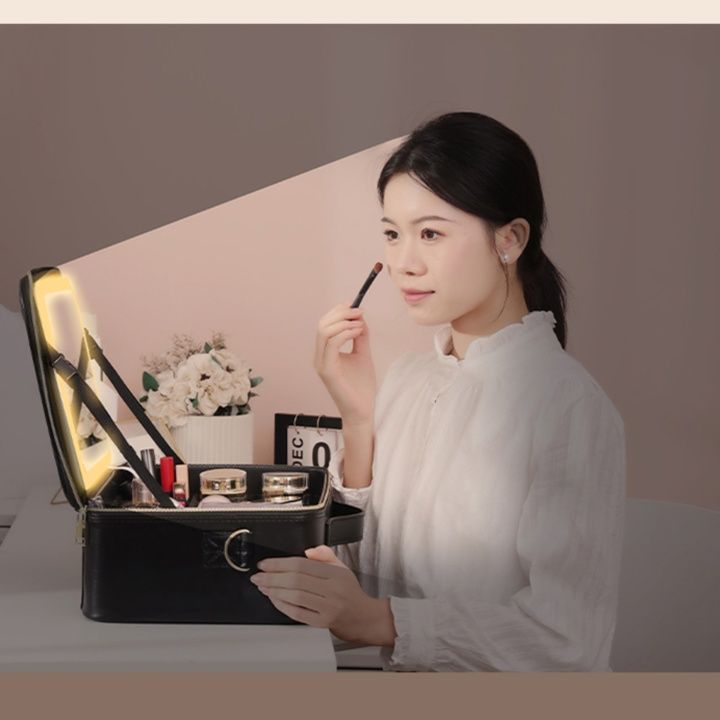 メイクボックス 高級感あふれる化粧品収納ケース