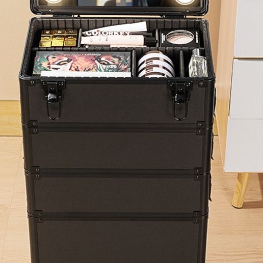メイクボックス 多段式照明付き化粧品収納キャリーボックス