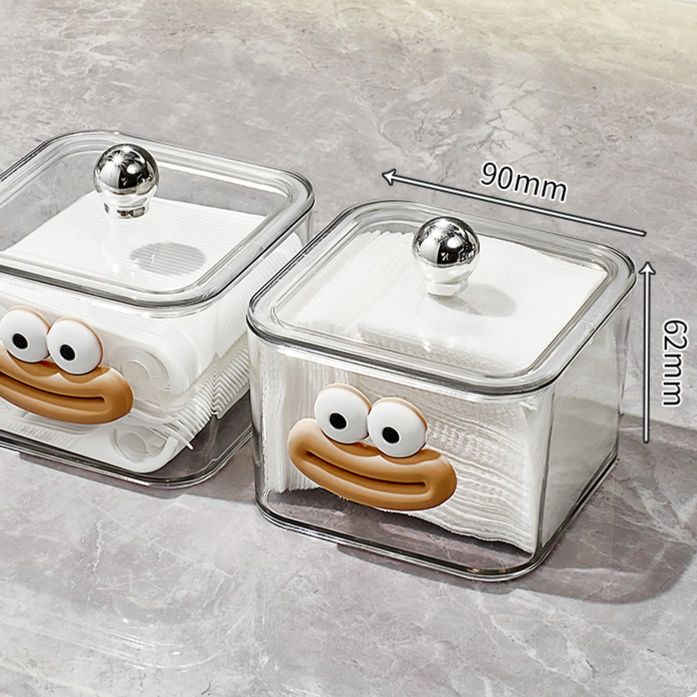 メイクボックス 透明リボン付き化粧品収納ケース