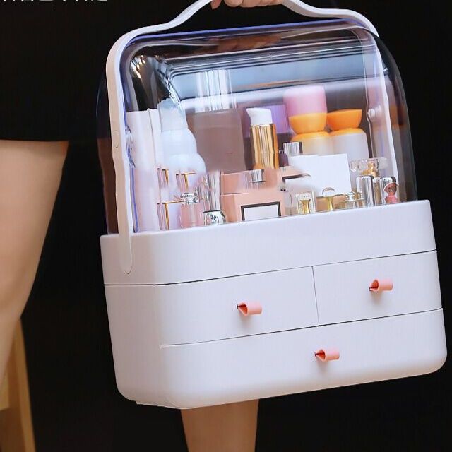 メイクボックス 防塵引き出し付き化粧品収納ケース