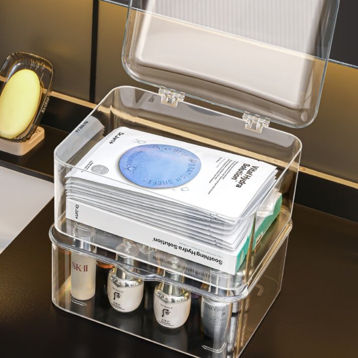メイクボックス クリスタル収納ケース 化粧品整理箱
