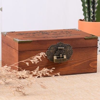 メイクボックス アンティーク調 木製収納ボックス