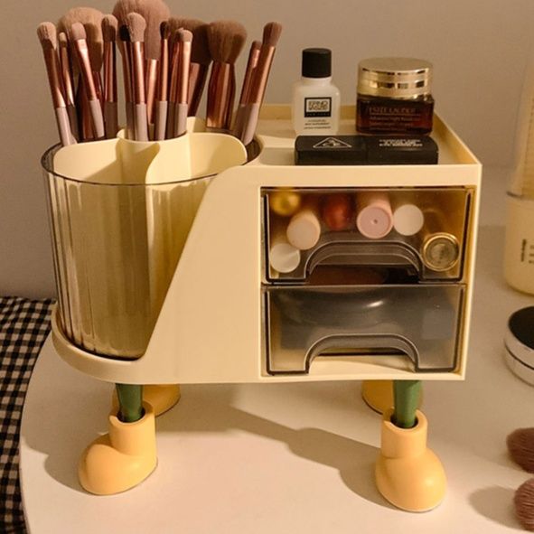 透明引き出し付きメイクボックス卓上化粧品収納