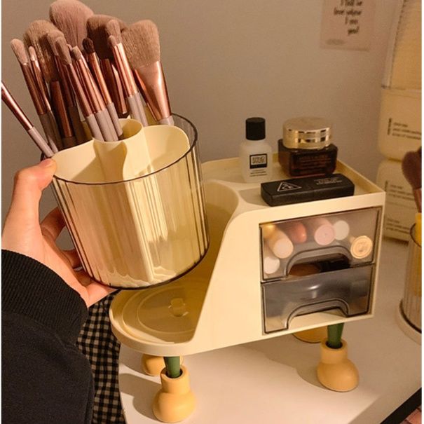 透明引き出し付きメイクボックス卓上化粧品収納