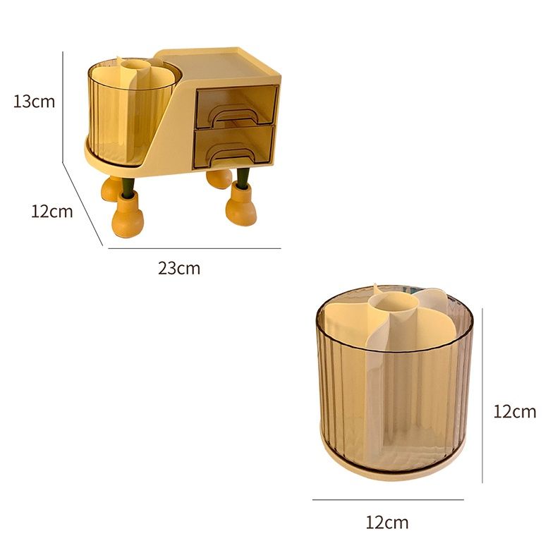 透明引き出し付きメイクボックス卓上化粧品収納