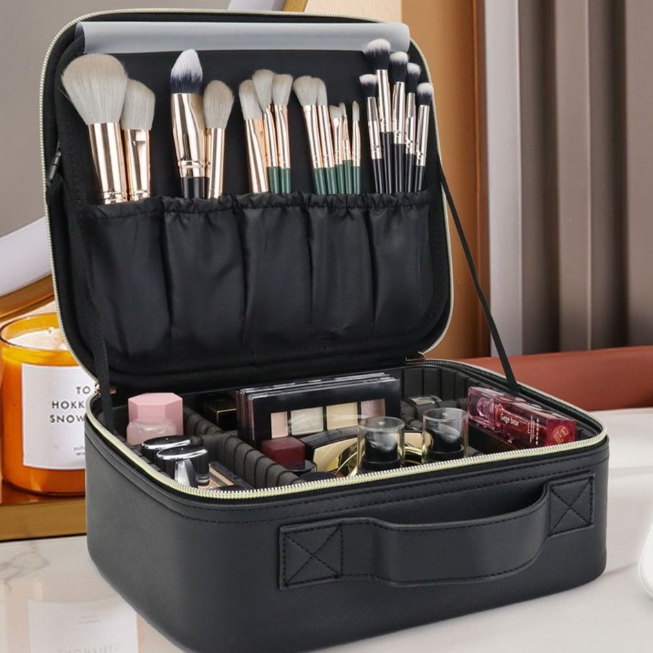 メイクボックス 可変仕切り付きプロ仕様化粧品収納ケース