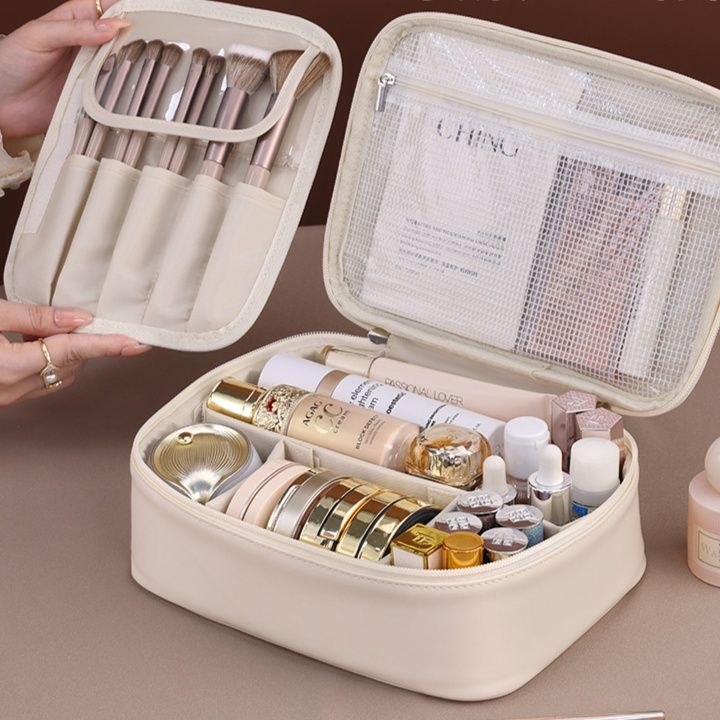 メイクボックス コンパクト化粧品収納ポーチ