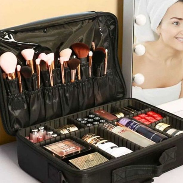 メイクボックス プロ仕様大容量化粧品収納ケース