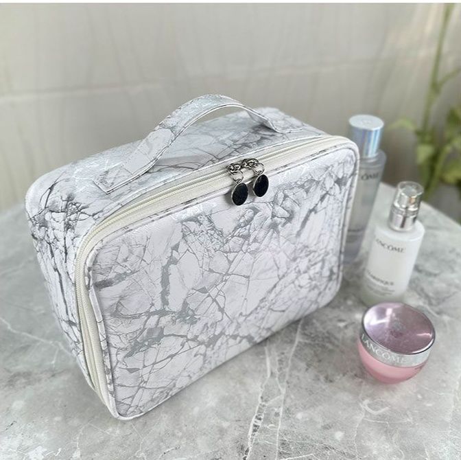 メイクボックス 防水加工旅行用化粧ポーチ大容量収納ケース
