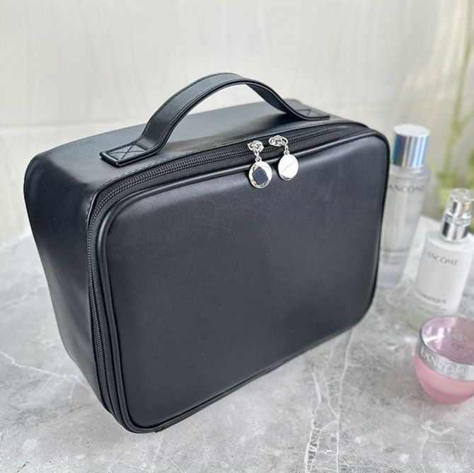 メイクボックス 防水加工旅行用化粧ポーチ大容量収納ケース