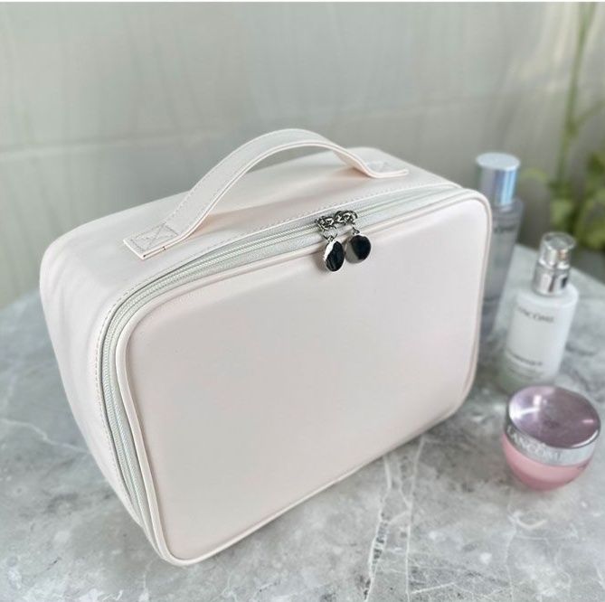 メイクボックス 防水加工旅行用化粧ポーチ大容量収納ケース