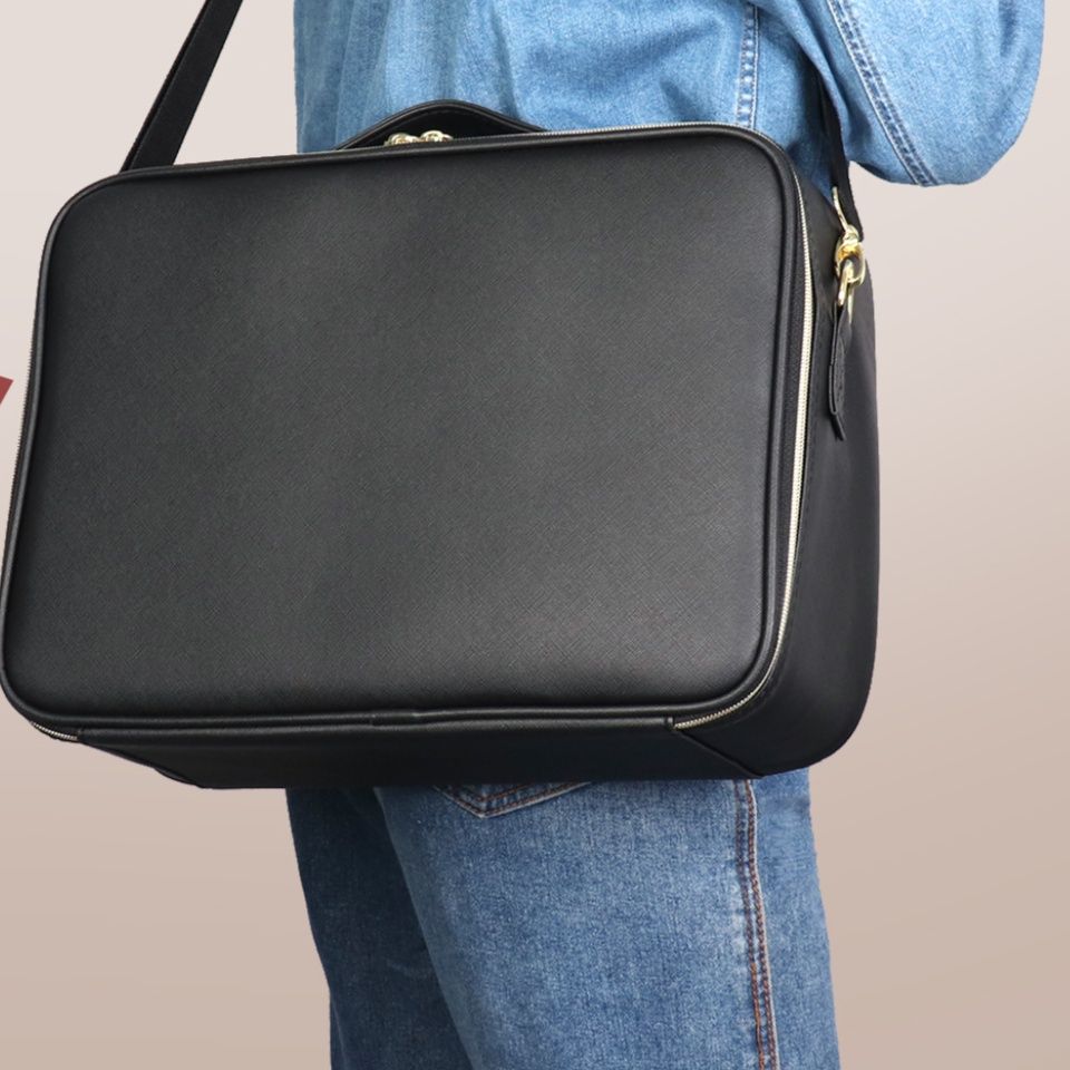 メイクボックス 発光ダイオード鏡付き大容量化粧品収納ケース