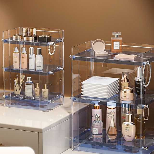 メイクボックス 多段式透明アクリル化粧品収納ボックス