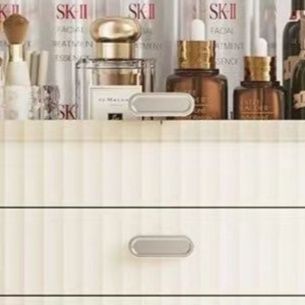 メイクボックス 白色 透明蓋付き二段引き出し式大容量収納ボックス