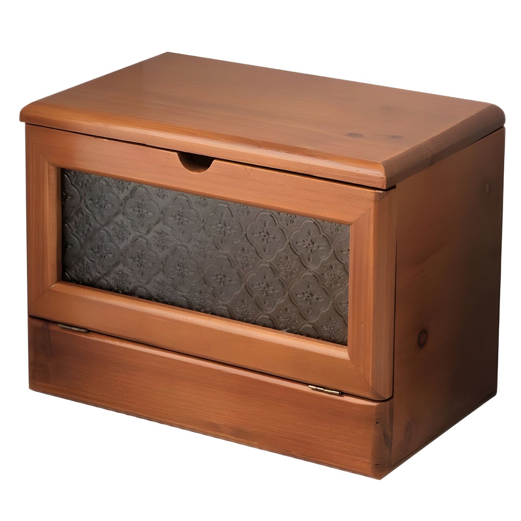 メイクボックス ミラー付き二段式木製収納ボックス