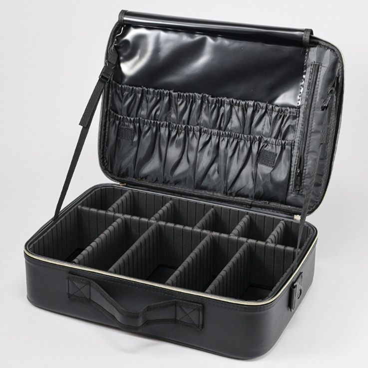 メイクボックス 黒色 大容量多層式プロ仕様化粧品収納ボックス