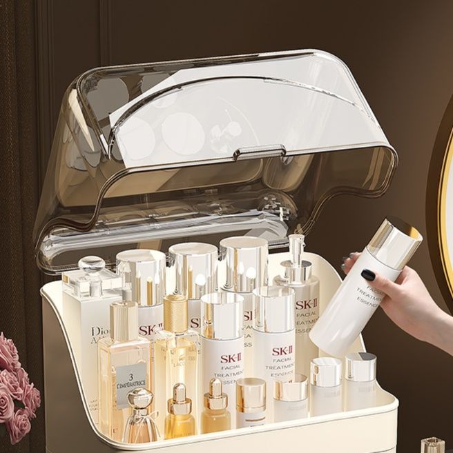 メイクボックス 大容量三段引き出し式化粧品収納ケース