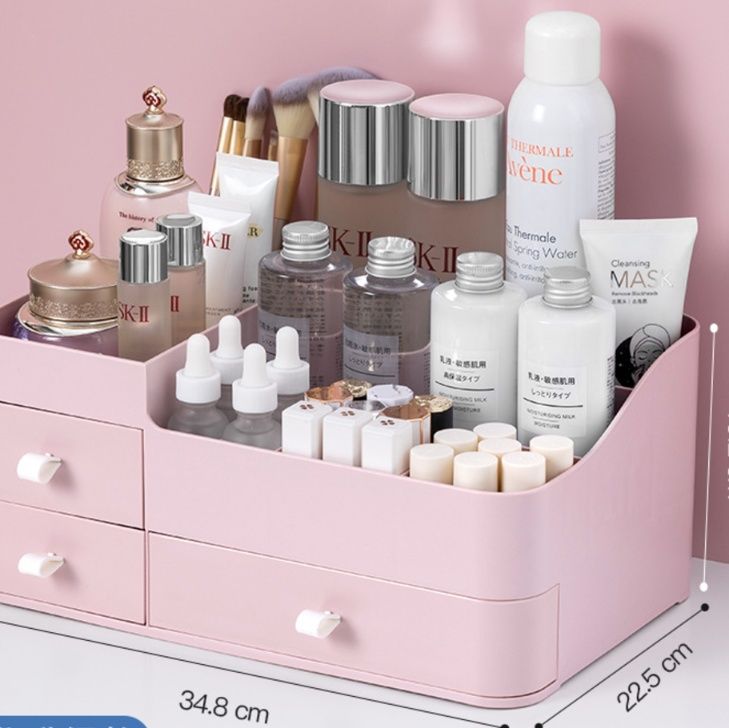 メイクボックス 多段式引き出し付き大容量化粧品収納ボックス