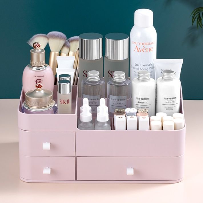 メイクボックス 多段式引き出し付き大容量化粧品収納ボックス