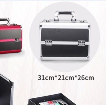 プロ仕様大容量メイクボックス黒化粧品収納ケース