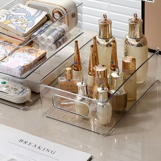 メイクボックス 三段引き出し式透明化粧品収納ケース