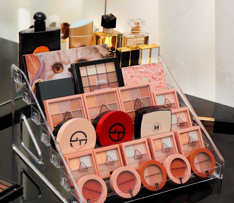 メイクボックス 多段階層式透明アクリル化粧品収納ケース