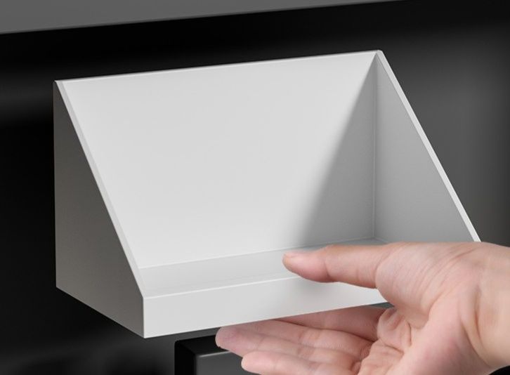 メイクボックス白 壁掛け式粘着収納ラック三角型小物整理棚