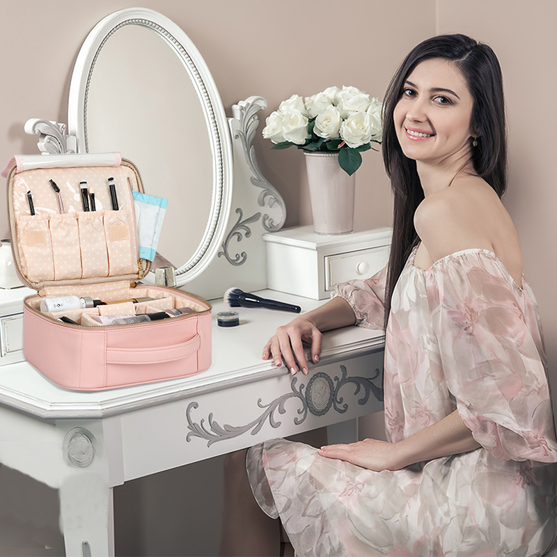 メイクボックス 大容量多機能化粧品収納持ち運び便利バッグ
