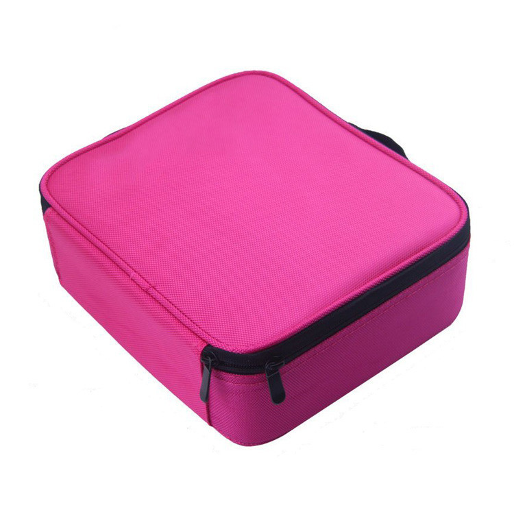 メイクボックス プロ仕様ブラシ収納付き大容量化粧品整理ケース