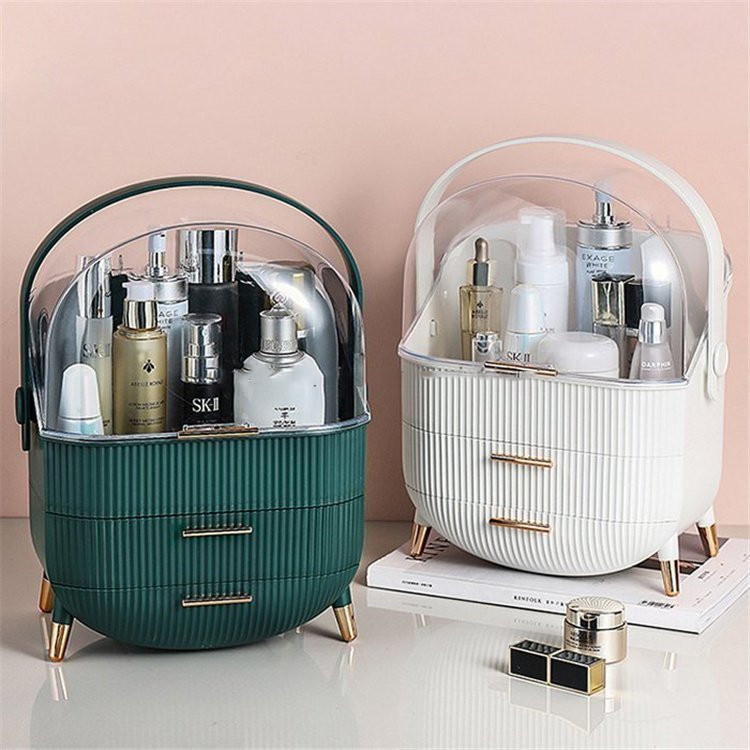 透明蓋付きメイクボックス多段引き出し収納