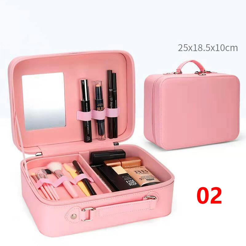 メイクボックス大容量鏡付き化粧収納ボックス