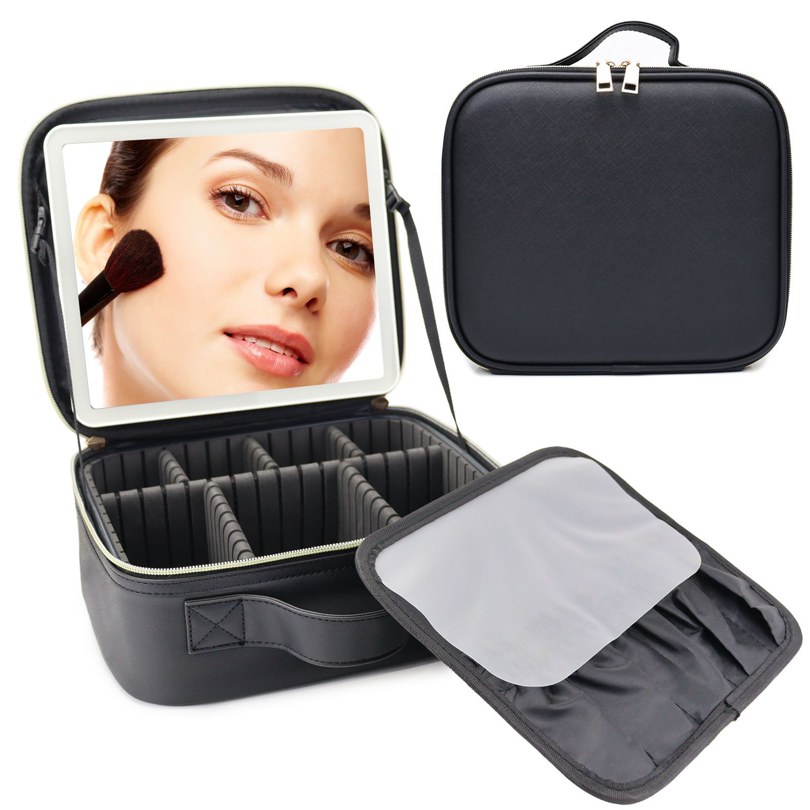 メイクボックス 可変仕切り付きプロ仕様化粧品収納ケース