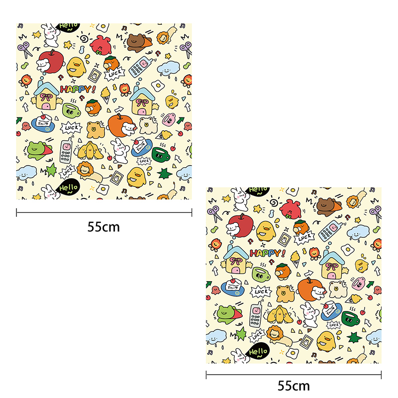 メイクボックス イラスト付き折りたたみ収納ポーチ