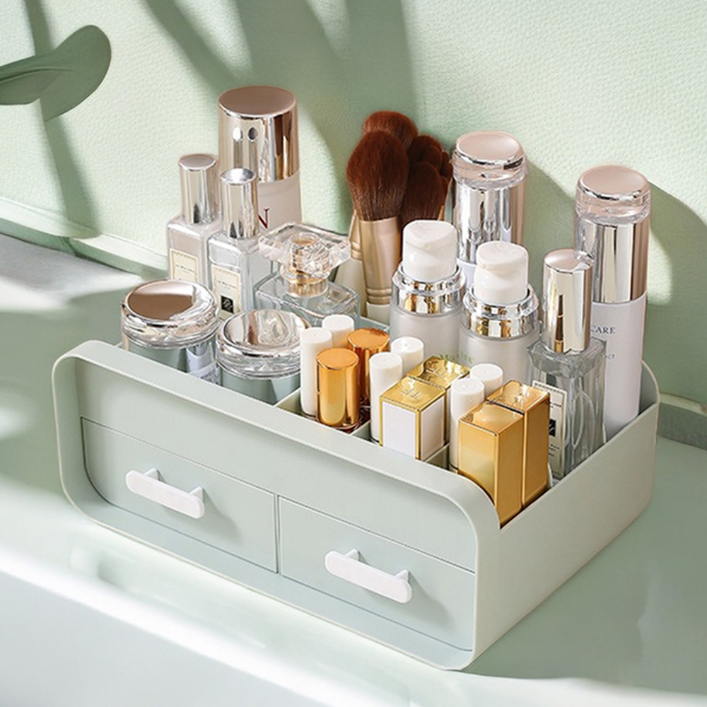 白色化粧品収納ボックス引き出し付きメイクボックス