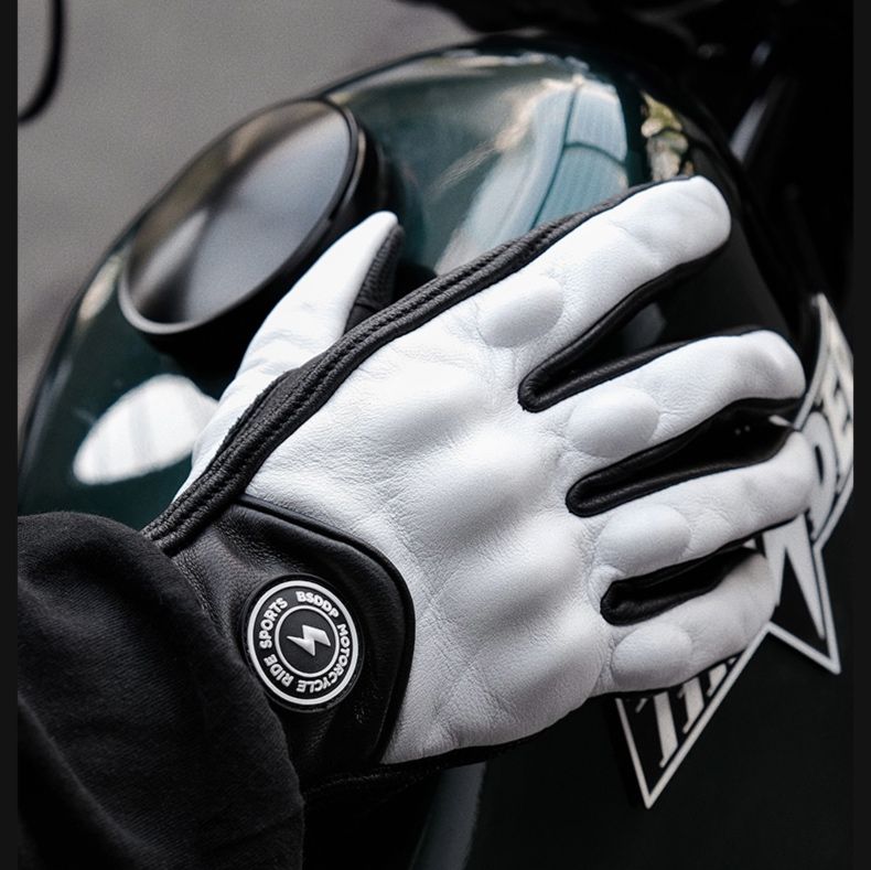 バイク　グローブ プロ仕様本革防護二重構造バイク手袋