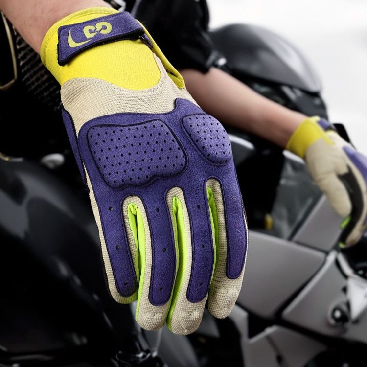 バイク　グローブ プロ仕様通気性抜群革製二輪車用手袋