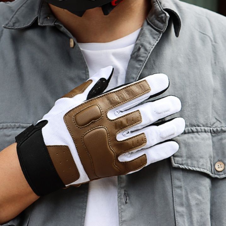 バイク　グローブ 通気性抜群メッシュ素材二輪車用保護手袋