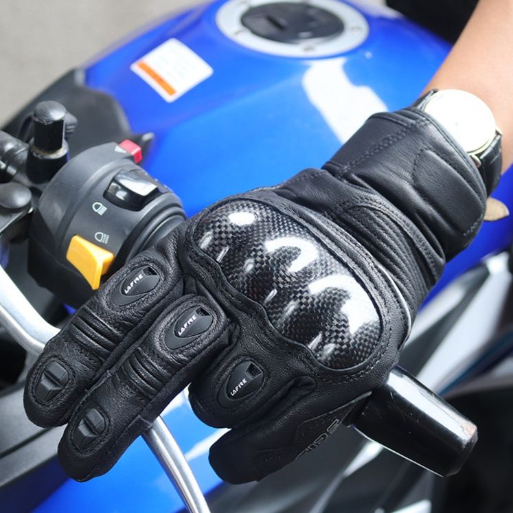 バイク　グローブ プロテクター付き本革ライディング手袋