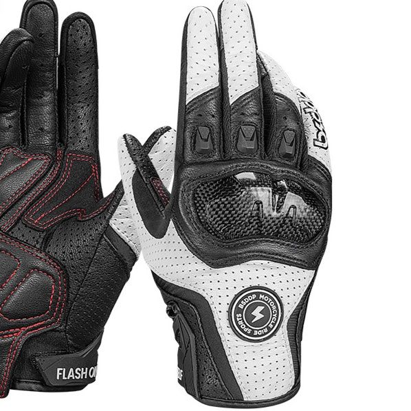 バイク　グローブ プロテクション装備革製バイクグローブ