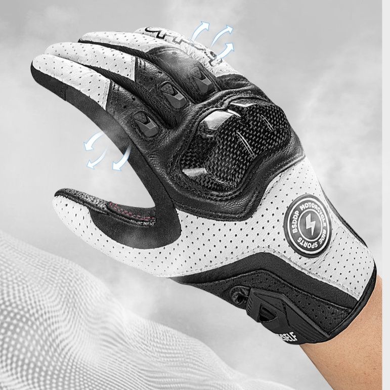 バイク　グローブ プロテクション装備革製バイクグローブ