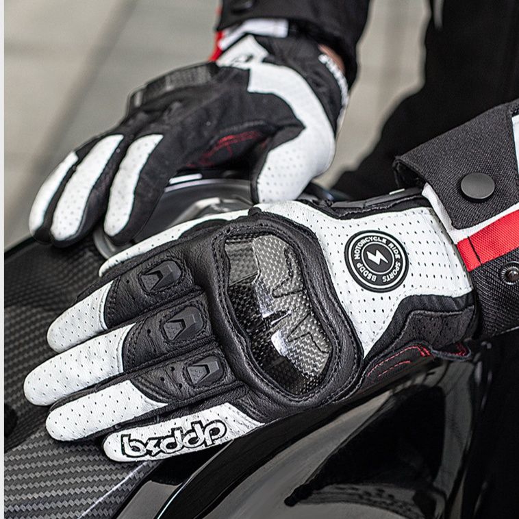 バイク　グローブ プロテクション装備革製バイクグローブ