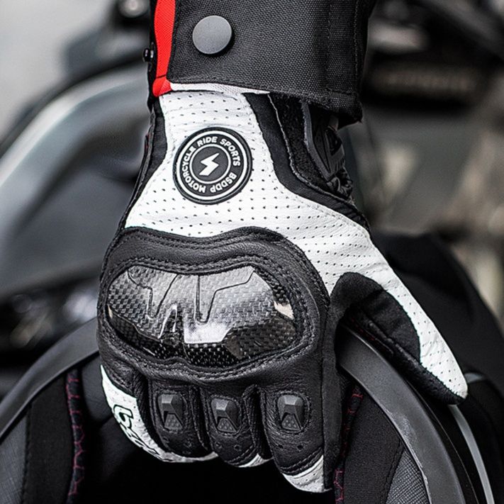 バイク　グローブ プロテクション装備革製バイクグローブ