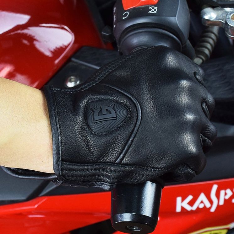 バイク　グローブ 本格牛革製プロテクション機能付きライダーグローブ