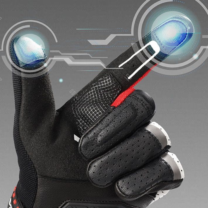 バイク　グローブ 炭素繊維強化ナックルプロテクター付き本革バイクグローブ