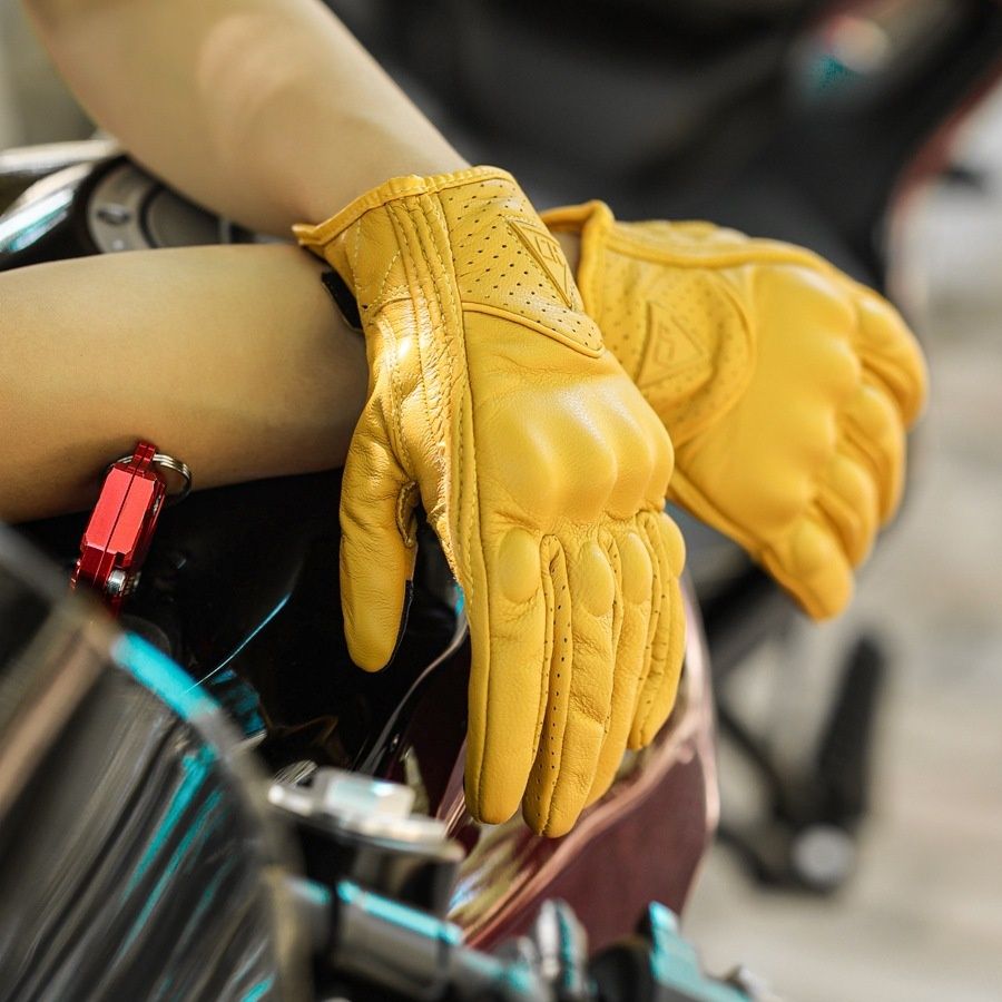 バイク　グローブ 本革製ライディング用バイクグローブクラシックモデル